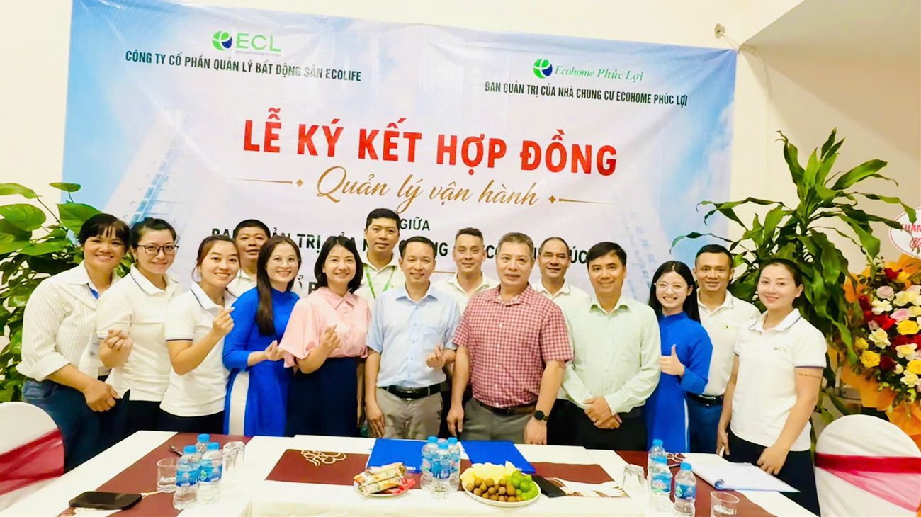 [TIN HỢP ĐỒNG] CÙNG CHÚC MỪNG CHO SỰ HỢP TÁC THÀNH CÔNG GIỮA BQT NHÀ CHUNG CƯ ECOHOME PHÚC LỢI VÀ CÔNG TY CỔ PHẦN QUẢN LÝ BẤT ĐỘNG SẢN ECOLIFE