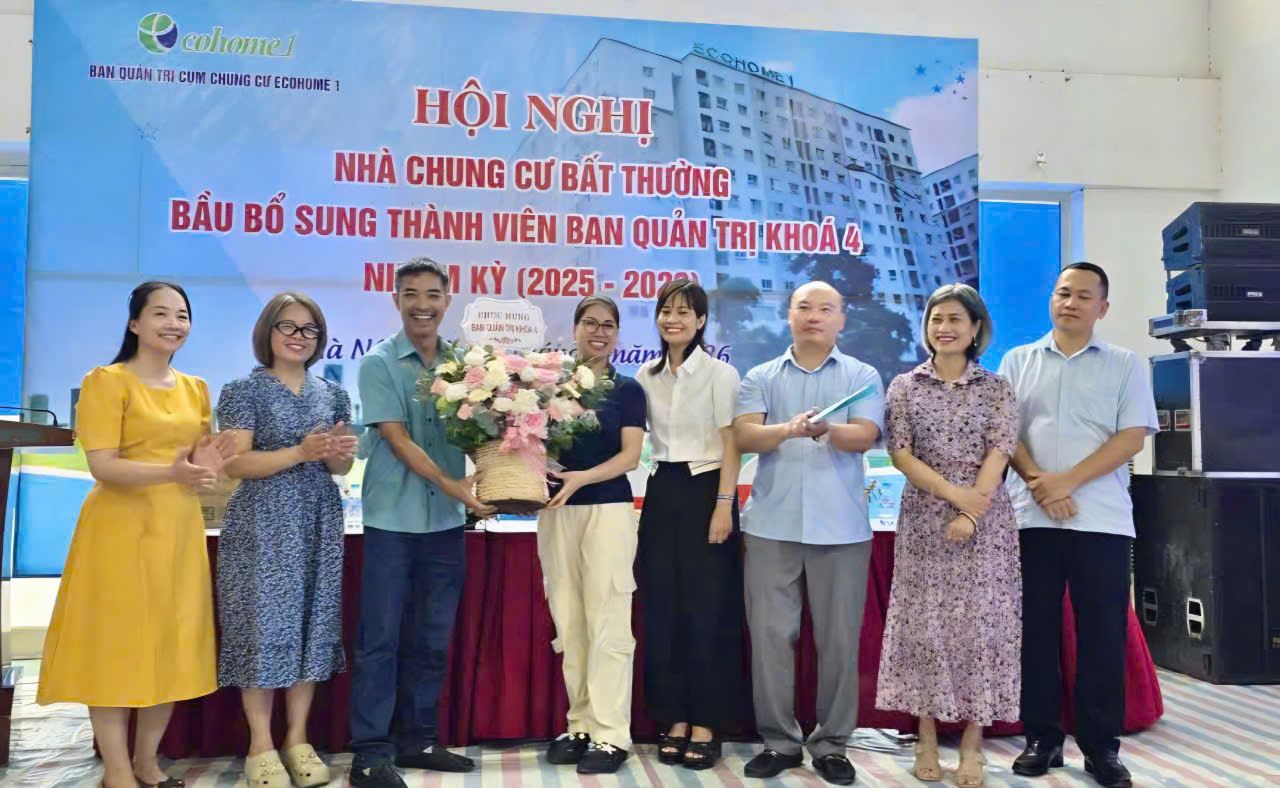 HỘI NGHỊ NHÀ CHUNG CƯ BẤT THƯỜNG NĂM 2026 TẠI CỤM CHUNG CƯ KHU NƠXH ECOHOME 1